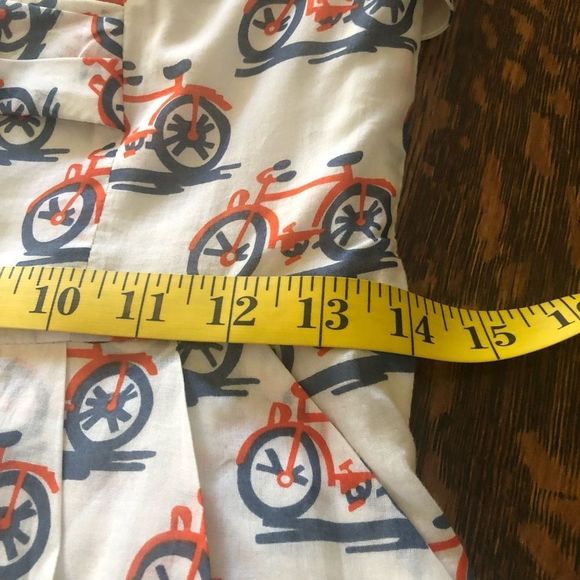 Anthropologie Strapless Dress with Bicycle Print - Picture 13 of 15